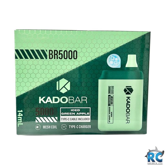 VAPE KADOBAR ICED GREEN APPLE 5,000 PUFFS