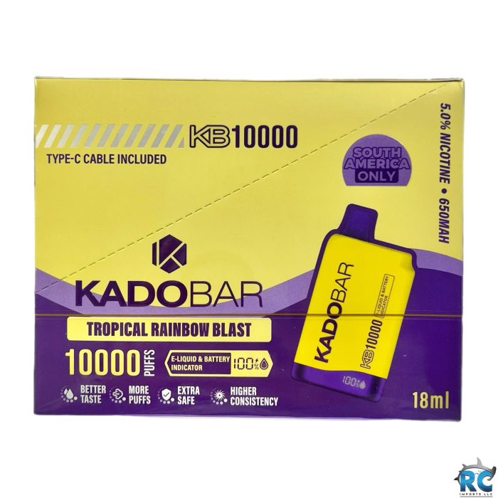 VAPE KADOBAR TROPICAL RAINBOW BLAST 10,000 PUFFS