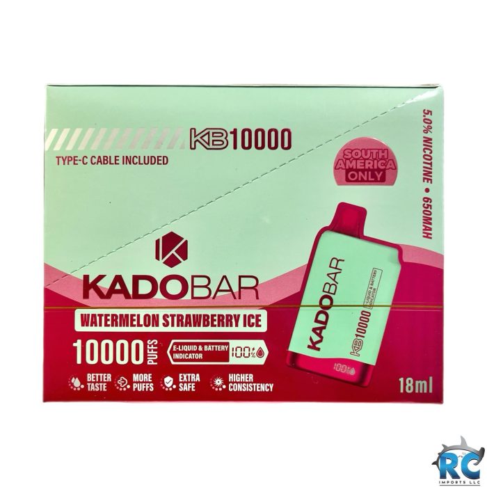 VAPE KADOBAR WATERMELON STRAWBERRY ICE 10,000 PUFFS